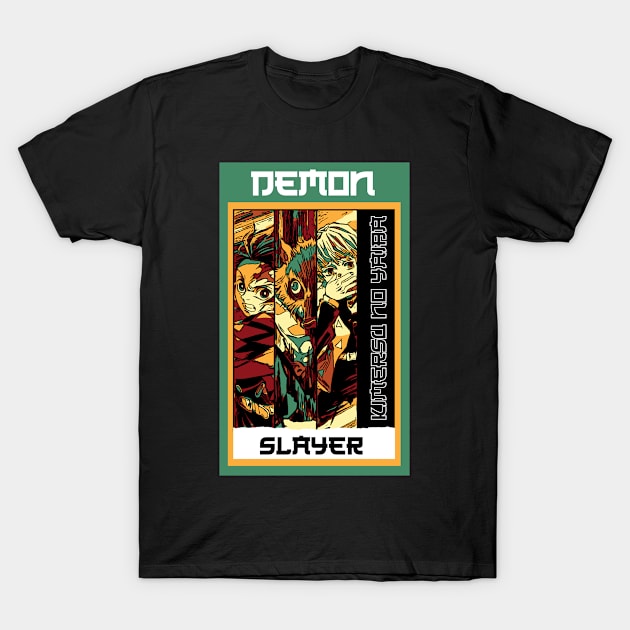 demon slayer retro T-Shirt by FIFTY CLOTH